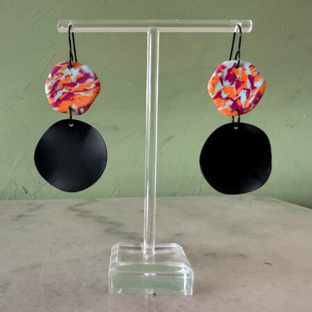 Organic Circles Dangles - Multi-Coloured