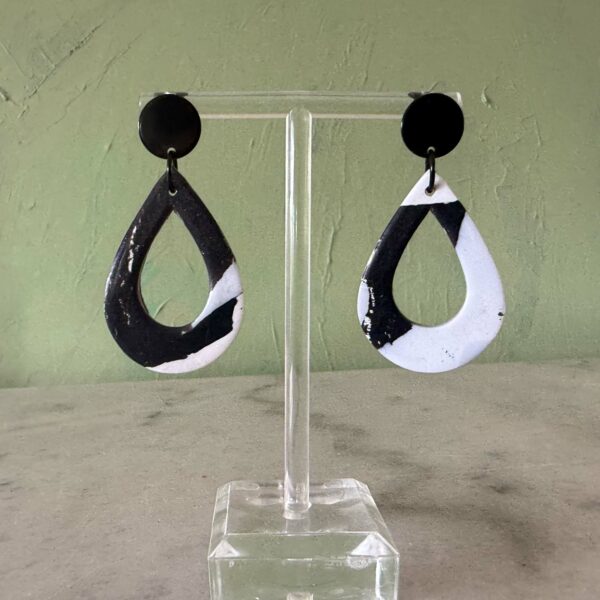 B+W Marble Hollow Drop Dangles