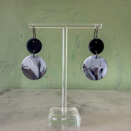 B+W Marble Circle Dangles