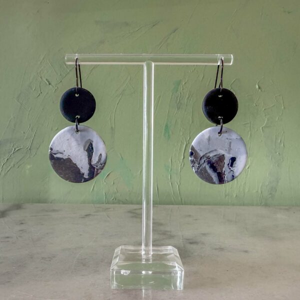 B+W Marble Circle Dangles