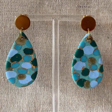Hoopla Blue Tear Drop Dangle