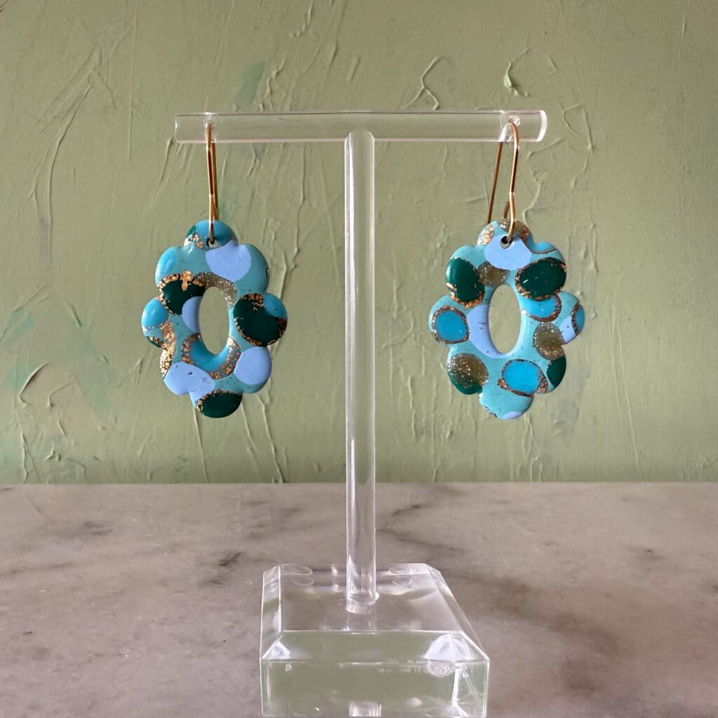 Hoopla Blue Flower Dangle