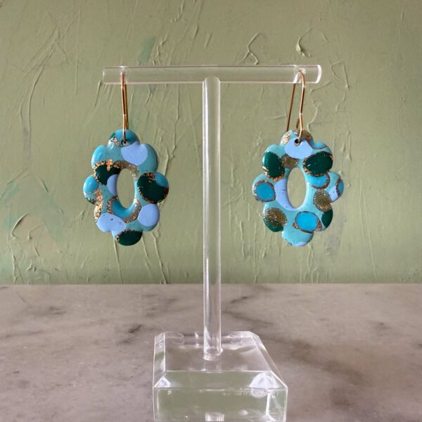 Hoopla Blue Flower Dangle