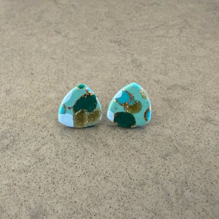 Hoopla Blue Triangle Stud