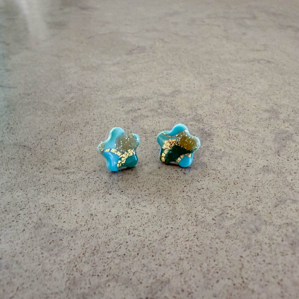 Hoopla Blue Small Star Stud